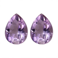 Rose De France Amethyst Set of 2 (Pear 9x7 mm) 2.54 ctw Loose Gemstone