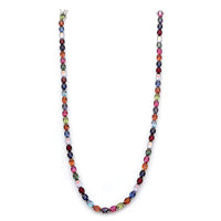 STS Closeout 60.05 ctw Celestial Iolite Quartz and Multi Gemstone Necklace 20 inch in Platinum Over Sterling Silver