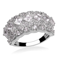 Lab Created White Sapphire Ring in Sterling Silver (Size 7.0)