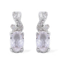 Lab Created White Sapphire Sterling Silver Earrings - Sticky add to cart bar
