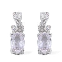 Lab Created White Sapphire Sterling Silver Earrings