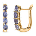 Tanzanite Earrings in 14K YG Over Sterling Silver 1.35 ctw - Sticky add to cart bar
