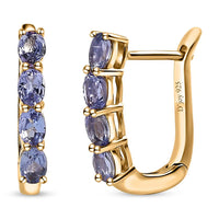 Tanzanite Earrings in 14K YG Over Sterling Silver 1.35 ctw