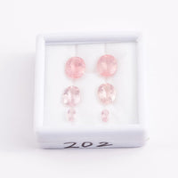 Galilea Rose Quartz Set of 2 Gemstone