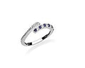 Lab Created Blue and White Sapphire Open Ring - Sticky add to cart bar