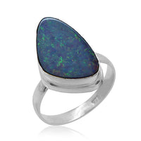 Bali Legacy Collection Australian Boulder Opal Sterling Silver Ring (Size 9.0) TGW 3.330 cts.