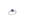 Lab Created Blue Sapphire and Lab Created White Sapphire Ring in Sterling Silver (Size 8) - Sticky add to cart bar