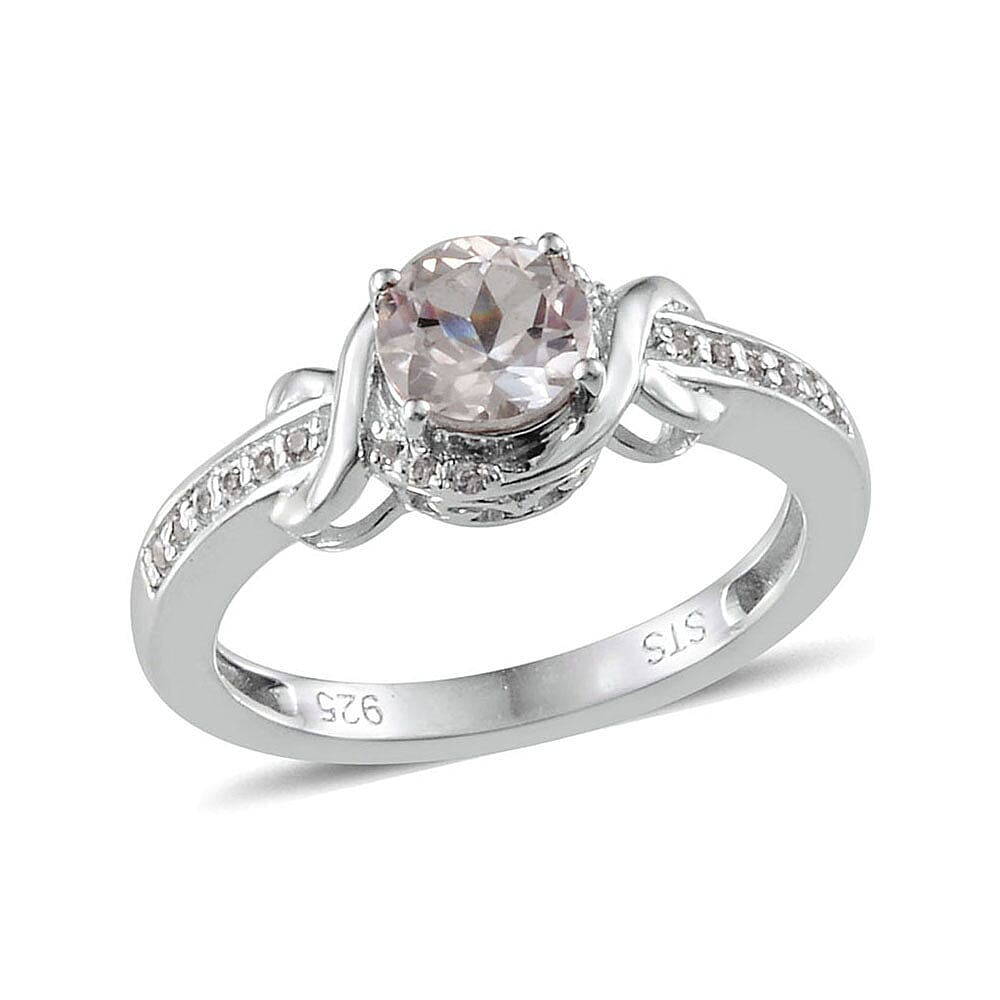Created White Sapphire Sterling Silver Ring (Size 7) TGW 8.109 Cts. TGW 8.11 Cts.
