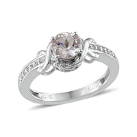 Created White Sapphire Sterling Silver Ring (Size 7) TGW 8.109 Cts. TGW 8.11 Cts.