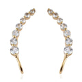 White Topaz Earrings in 14K Yellow Gold Over Sterling Silver - Sticky add to cart bar