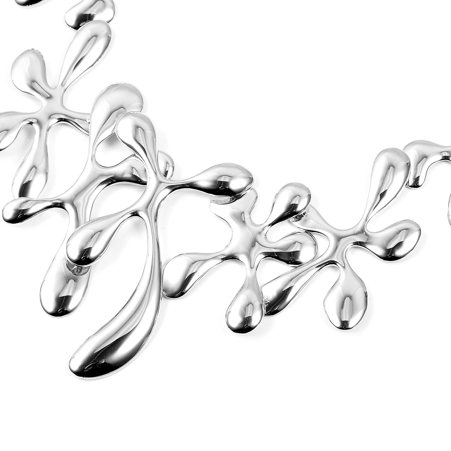 LucyQ Splash Collection Necklace 16-20 Inches in Sterling Silver 92 Grams