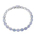 18.40 ctw Boulder Opal Triplet Bracelet in Platinum Over Sterling Silver 10.70 Grams (8.00 In) - Sticky add to cart bar
