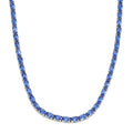 Tanzanite Platinum Over Sterling Silver Necklace (20 in) 24.00 ctw - Sticky add to cart bar