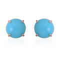 14K Yellow Gold Sleeping Beauty Turquoise Stud Earrings 1.25 ctw - Sticky add to cart bar