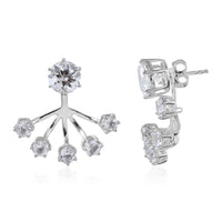 White Topaz Earrings in Sterling Silver 5.80 ctw