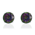 Mystic Green Topaz 4.25 ctw Earrings in 14K White Gold - Sticky add to cart bar