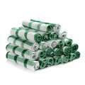 Set of 24 Green Cotton Checkered Pattern Dish Cloths - Sticky add to cart bar