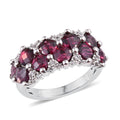 Brazilian Garnet and Cambodian Zircon Ring in Sterling Silver (Size 8.0) 3.62 ctw - Sticky add to cart bar