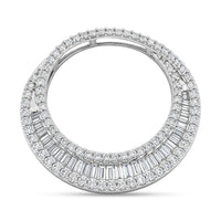 1.00 ctw Diamond Pendant without Chain in 9K White Gold 2.54 Grams
