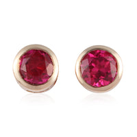 0.62 ctw Lab Created Ruby Stud Earrings in 10K Rose Gold