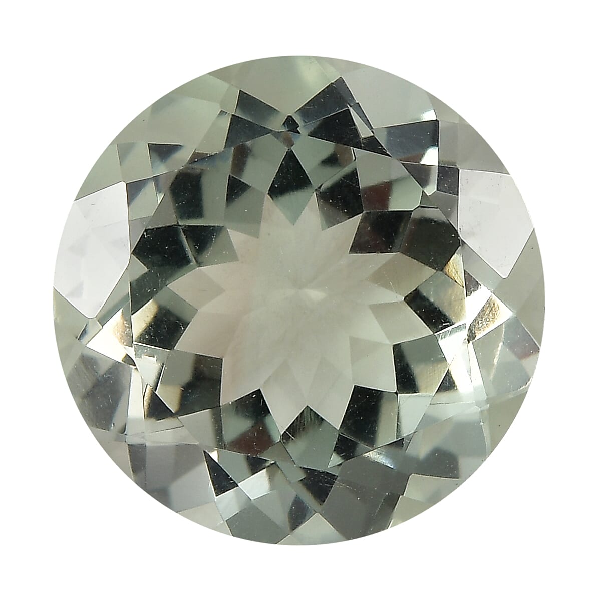Montezuma Prasiolite (Rnd 18 mm) 19.19 ctw Loose gemstone