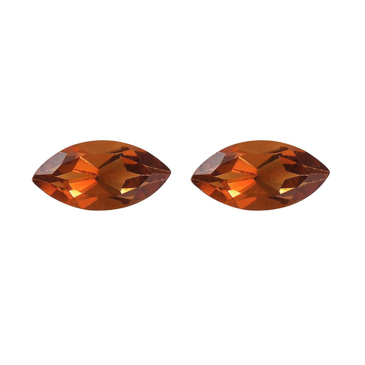 AA Santa Ana Madeira Citrine Set of 2 (Mrq 8x4 mm) 0.81 ctw Loose Gemstone