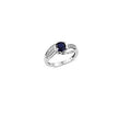Created Blue Sapphire, Created White Sapphire Sterling Silver Ring (Size 7) TGW 1.072 Cts. TGW 1.07 Cts. - Sticky add to cart bar