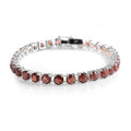 Indian Garnet Sterling Silver Bracelet (7.50 In) TGW 20.00 cts. - Sticky add to cart bar