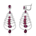 Orissa Rhodolite Garnet 8.20 ctw Earrings in Sterling Silver - Sticky add to cart bar