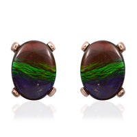 Ammolite 14K Yellow Gold Earring 2.36 Cttw -ST