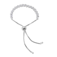 1.45 ctw White Topaz Bolo Bracelet in Sterling Silver (9.50 In)