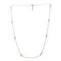 Marropino Morganite and Rose Spinel Necklace 36 Inch in 14K Rose Gold Over Sterling Silver 6.53 ctw - Sticky add to cart bar