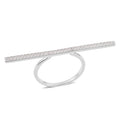 Simulated Diamond Middle Finger Bar Ring in Sterling Silver (Size 7) - Sticky add to cart bar