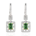 One Of A Kind Certified & Appraised Rhapsody 950 Platinum AAAA Tsavorite Garnet and E-F VS Diamond Earrings 7 Grams 3.25 ctw - Sticky add to cart bar