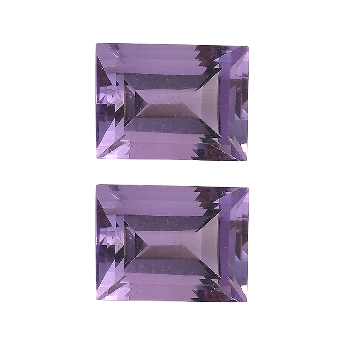 Rose De France Amethyst Set of 2 (Bgt 8x6 mm) 2.56 ctw Loose Gemstone