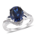 Lab Created Blue Sapphire and Lab Created White Sapphire Harmony Ring - Sticky add to cart bar