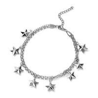 Love for Animals Bell Charm Anklet in Stainless Steel (9-11 in)