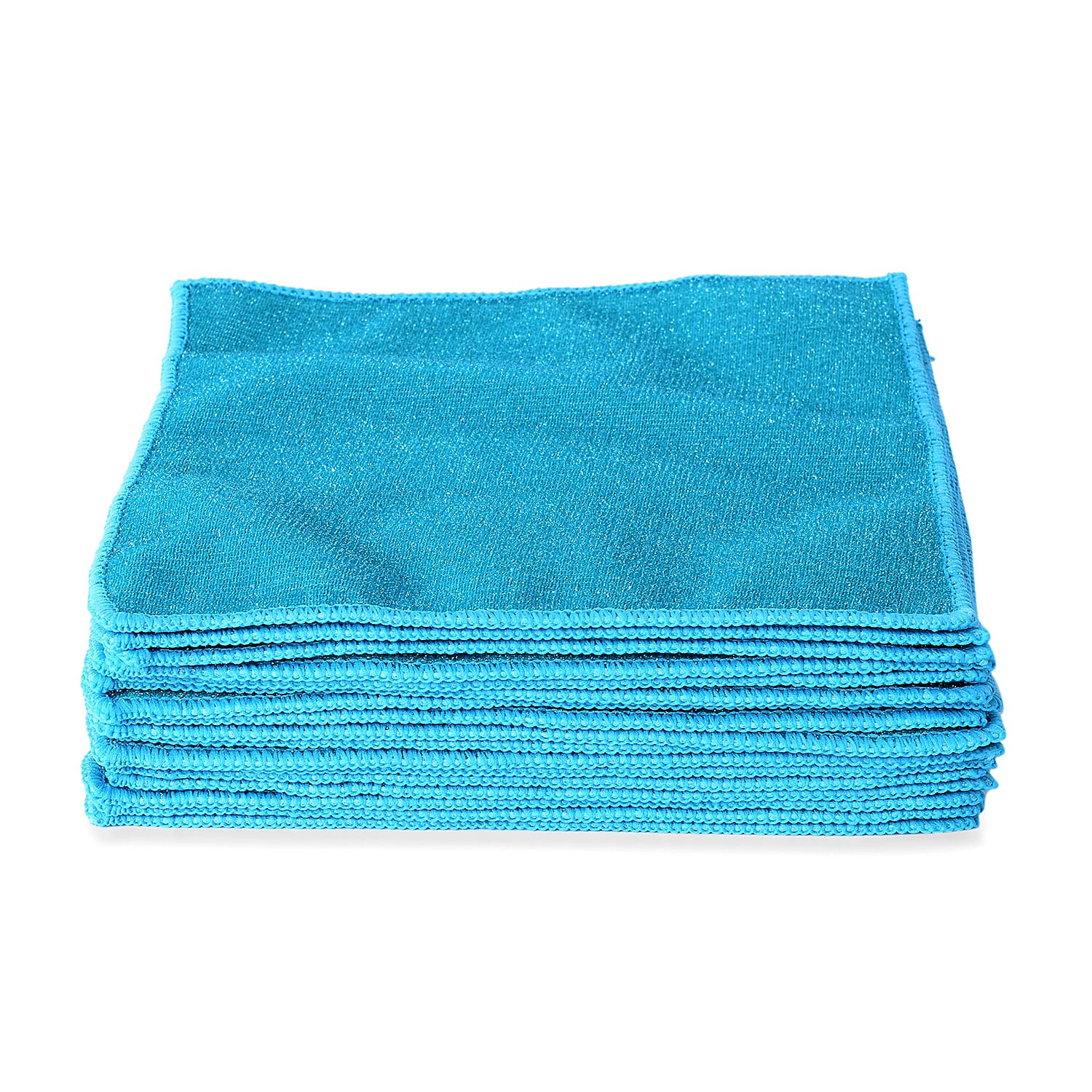 Set of 20 Turquoise Double Sided Microfiber and Scratch Fiber Dish Cloth (10 in)