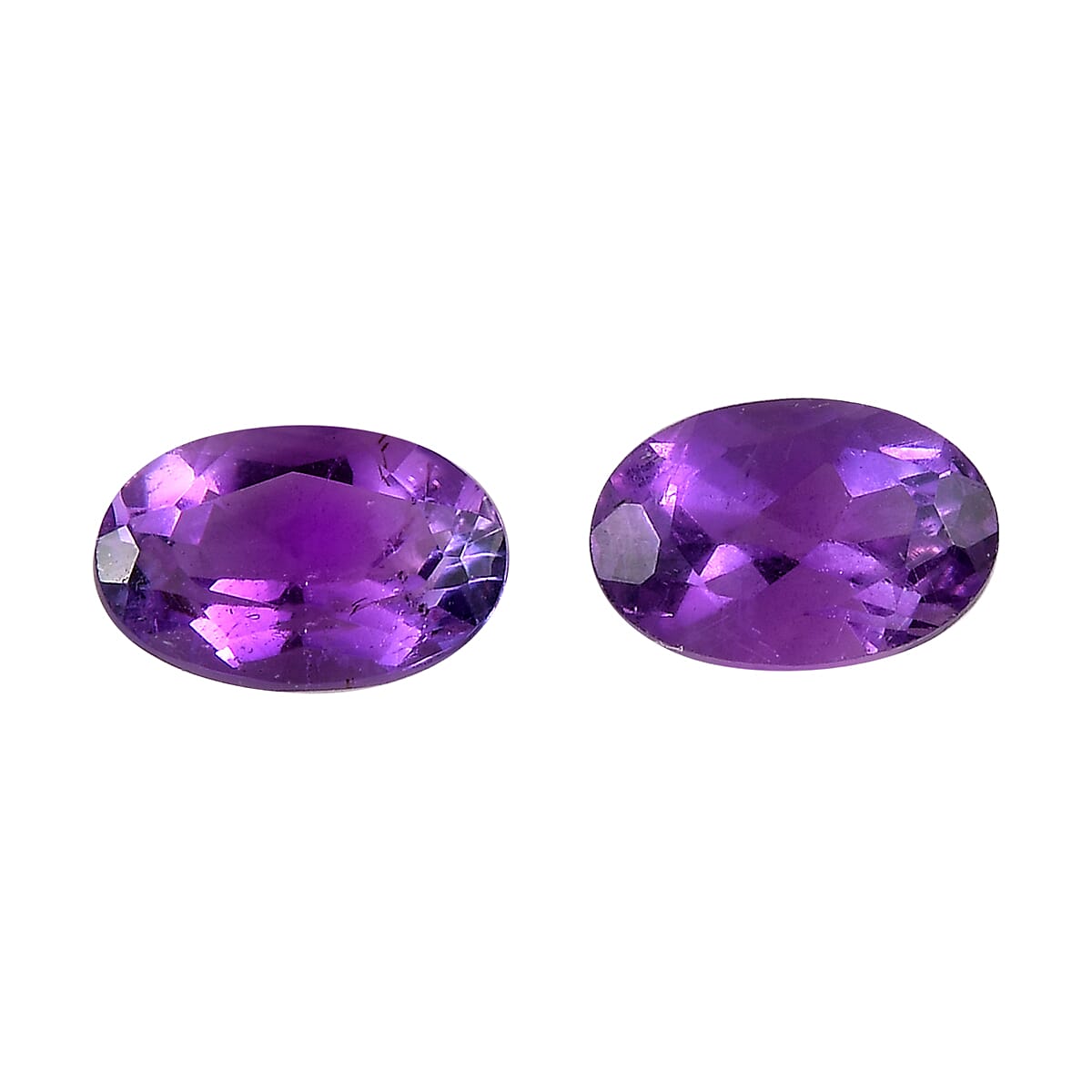 Mashamba Amethyst Set of 2 (Ovl 6x4 mm) 0.70 ctw Loose Gemstone