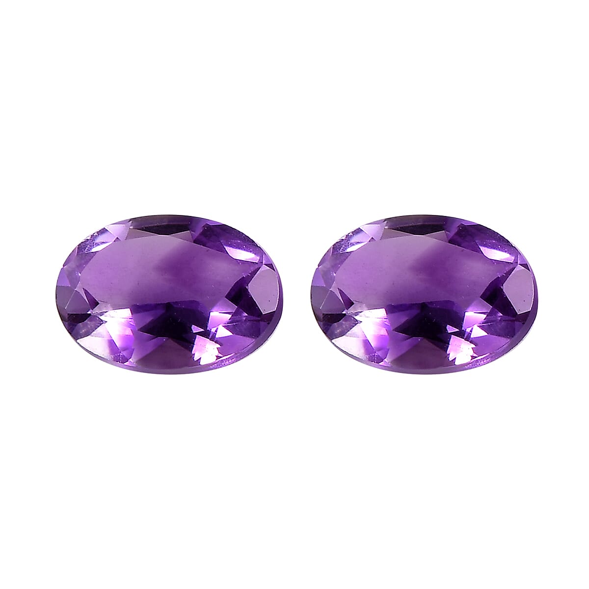 Mashamba Amethyst Set of 2 (Ovl 7x5 mm) 1.23 ctw Loose Gemstone