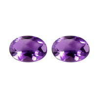 Mashamba Amethyst Set of 2 (Ovl 7x5 mm) 1.23 ctw Loose Gemstone