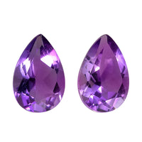 Mashamba Amethyst Set of 2 (Pear 6x4 mm) 0.70 ctw Loose Gemstone