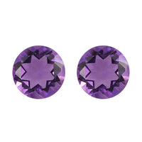 AA Mashamba Amethyst Set of 2 (Rnd 7 mm) 1.18 ctw Loose Gemstone