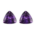 AA Mashamba Amethyst Set of 2 (Trl 8 mm) 1.55 ctw Loose Gemstone - Sticky add to cart bar