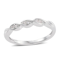 Created White Sapphire Sterling Silver Ring (Size 7) TGW 0.015 Cts.