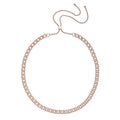 ION Plated Rose Gold Stainless Steel Double Curb Link Chain Necklace (Adjustable) - Sticky add to cart bar