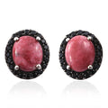 Norwegian Thulite and Multi Gemstone Earrings in Platinum Over Sterling Silver 9.29 ctw - Sticky add to cart bar