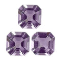 Asscher Cut Rose De France Amethyst Set of 3 (Oct 6x6 mm) 2.64 ctw Loose gemstone - Sticky add to cart bar