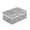 Aluminum Oxidized Maple Leaf Pattern Jewelry Box with Tray (7x5 in) - Sticky add to cart bar
