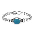 Bali Legacy Sleeping Beauty Turquoise Bracelet in Sterling Silver (7.50 In) 9.35 ctw - Sticky add to cart bar